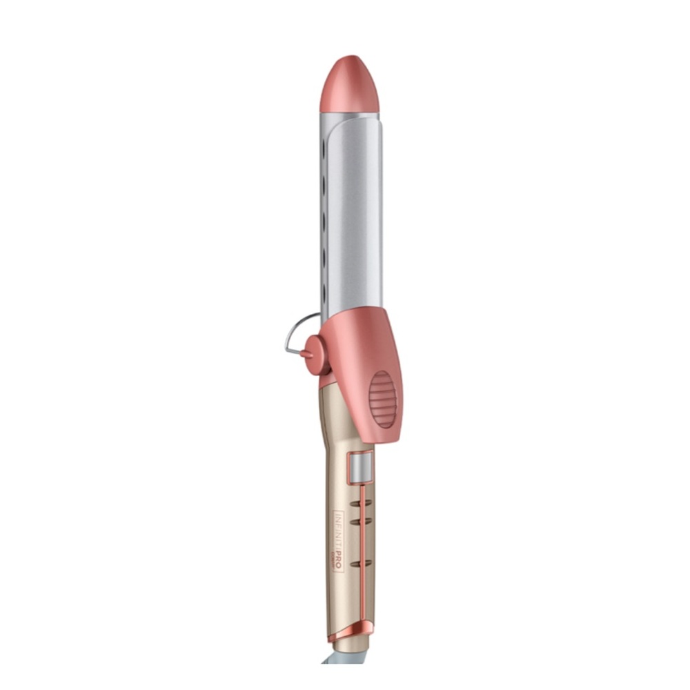 InfinitiPRO by Conair Frizz Free 1 Inch Curling Iron Titanium Ceramic CD600 Rose